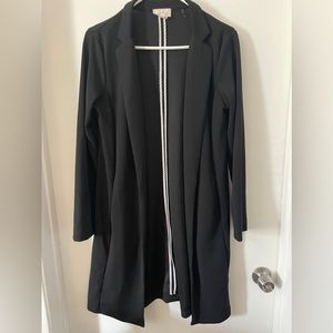 Black long line blazer